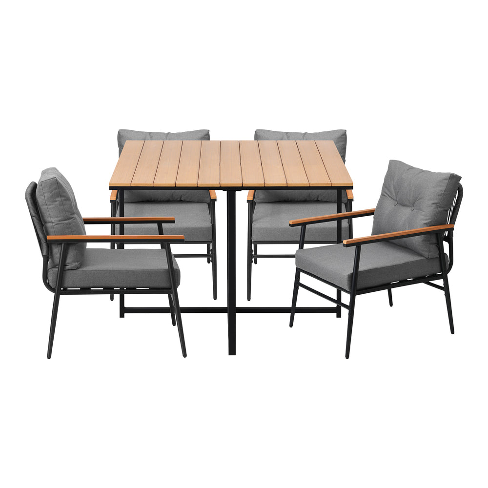 Livsip Outdoor Dining Set Garden Table and Chairs 4 Seater