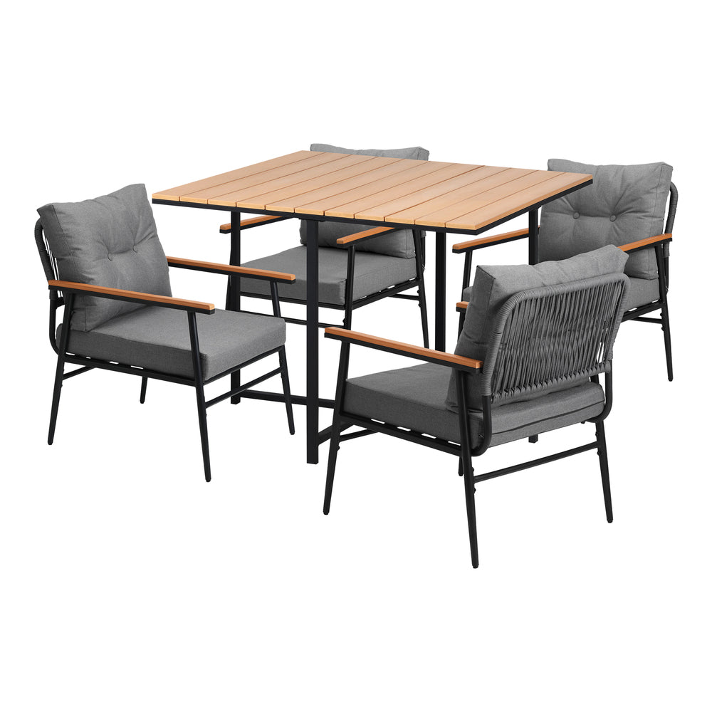 Livsip Outdoor Dining Set Garden Table and Chairs 4 Seater