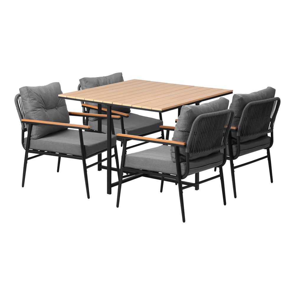 Livsip Outdoor Dining Set Garden Table and Chairs 4 Seater