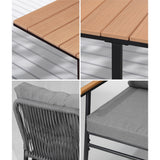Livsip Outdoor Dining Set Garden Table and Chairs 4 Seater