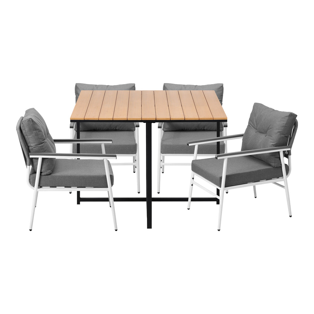 Livsip Outdoor Dining Set Garden Table and Chairs 5PCS