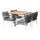 Livsip Outdoor Dining Set Garden Table and Chairs 5PCS
