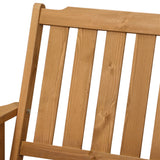Livsip 4 Seater Outdoor Dining Set Table&Wood Chairs - Rear View