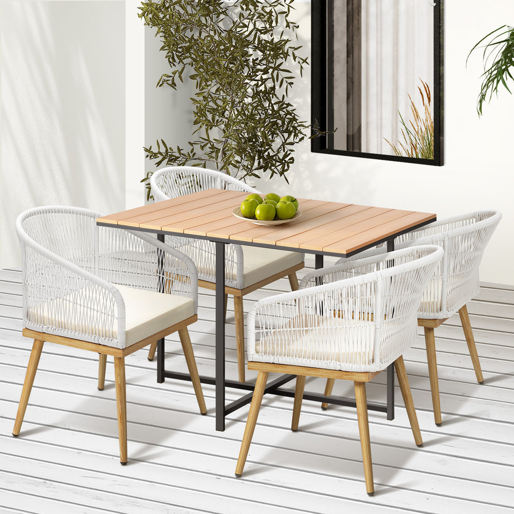 Livsip Outdoor Dining Set Table&Chairs 5 Pieces