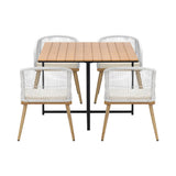 Livsip Outdoor Dining Set Table&Chairs 5 Pieces
