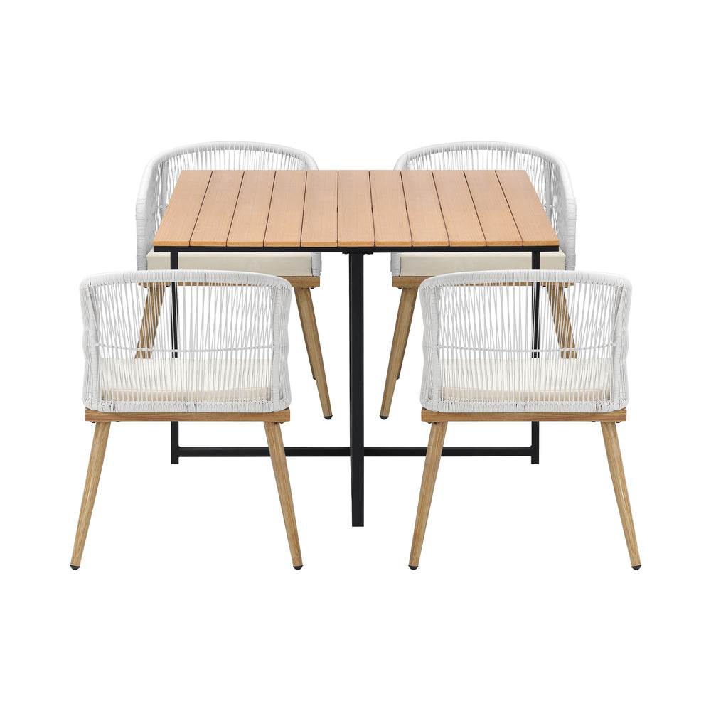 Livsip Outdoor Dining Set Table&Chairs 5 Pieces