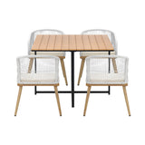 Livsip Outdoor Dining Set Table&Chairs 5 Pieces - Front View