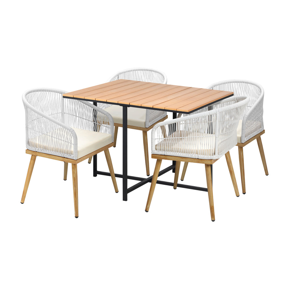 Livsip Outdoor Dining Set Table&Chairs 5 Pieces