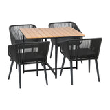 Livsip 5PCS Outdoor Patio Set Table&Lounge Chairs