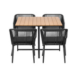 Livsip 5PCS Outdoor Patio Set Table&Lounge Chairs - Top-Down View