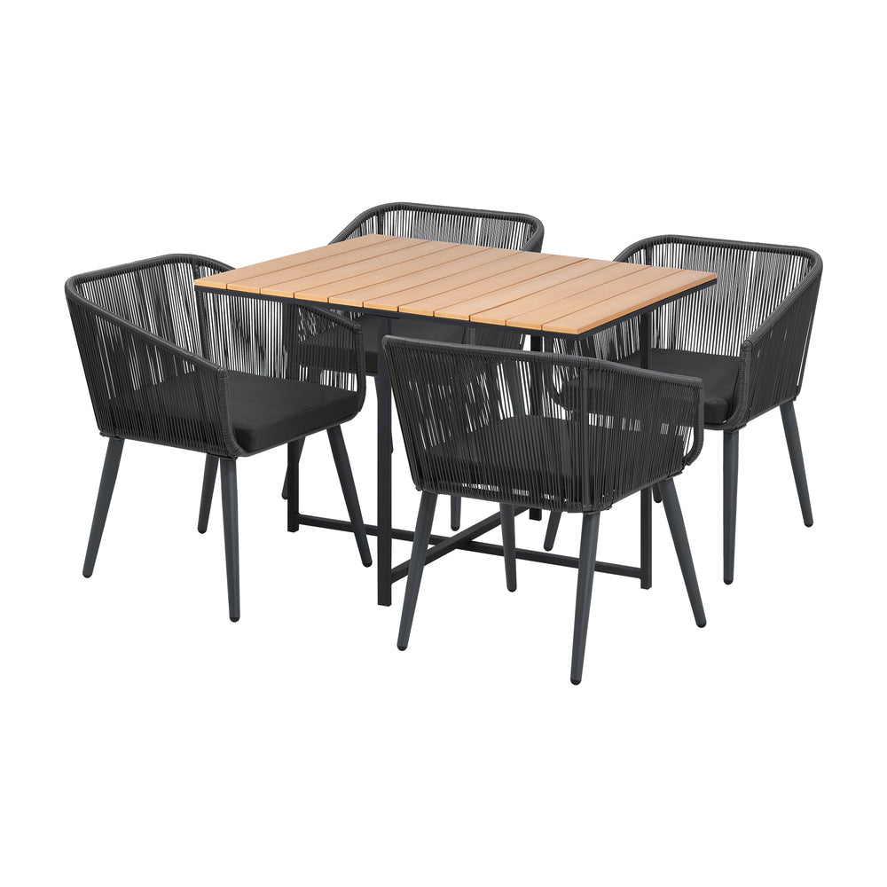 Livsip 5PCS Outdoor Patio Set Table&Lounge Chairs