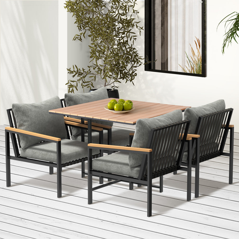 Livsip Outdoor Dining Set Table & Chairs 5PCS Patio Set