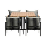 Livsip Outdoor Dining Set Table & Chairs 5PCS Patio Set