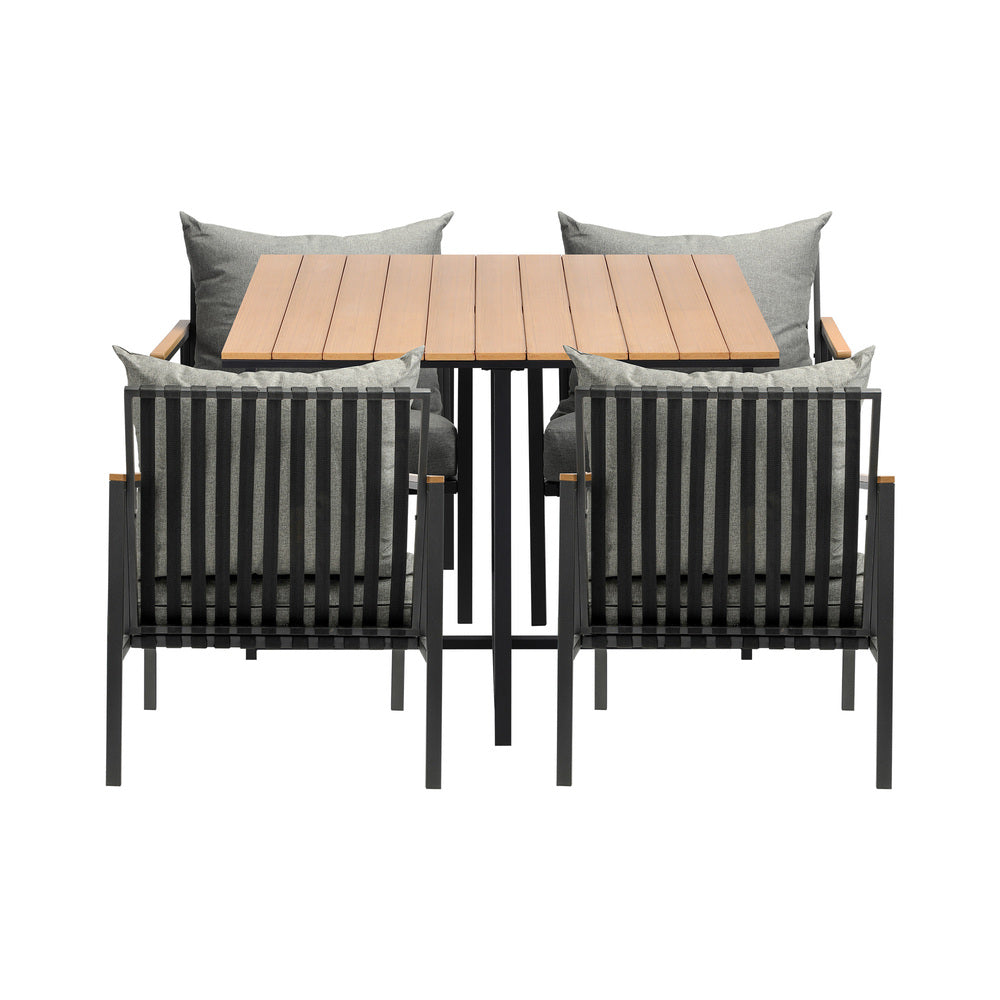 Livsip Outdoor Dining Set Table & Chairs 5PCS Patio Set