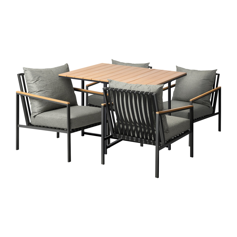 Livsip Outdoor Dining Set Table & Chairs 5PCS Patio Set