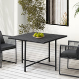 Livsip Outdoor Dining Table Black Wood-Plastic - Low Angle