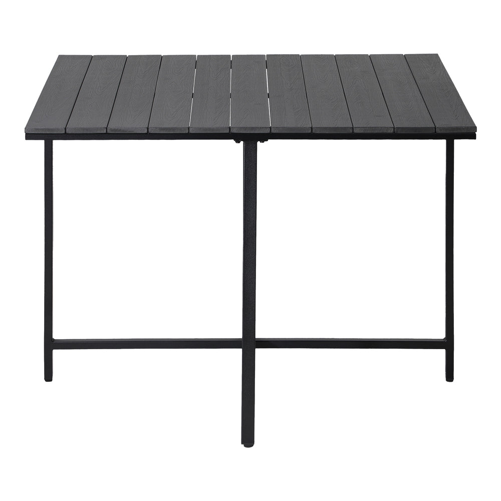 Livsip Outdoor Dining Table Black Wood-Plastic