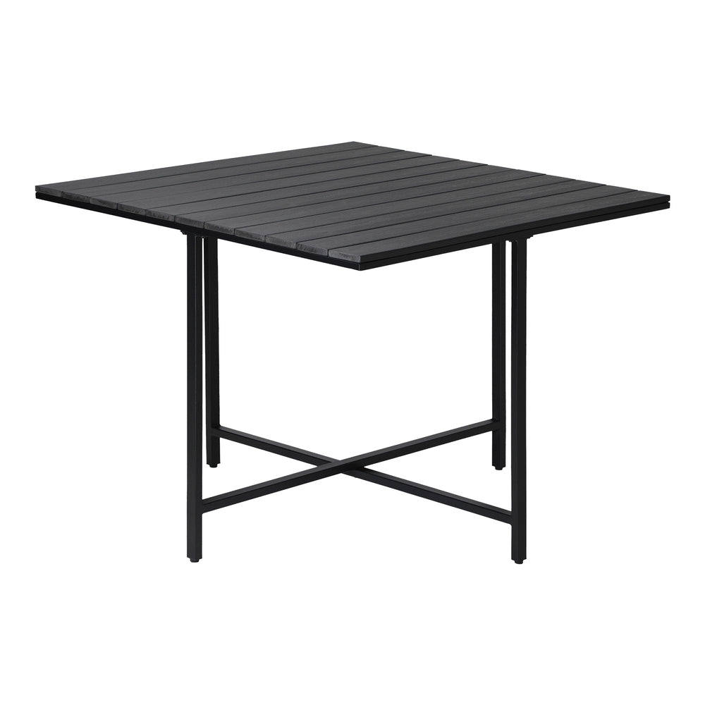 Livsip Outdoor Dining Table Black Wood-Plastic