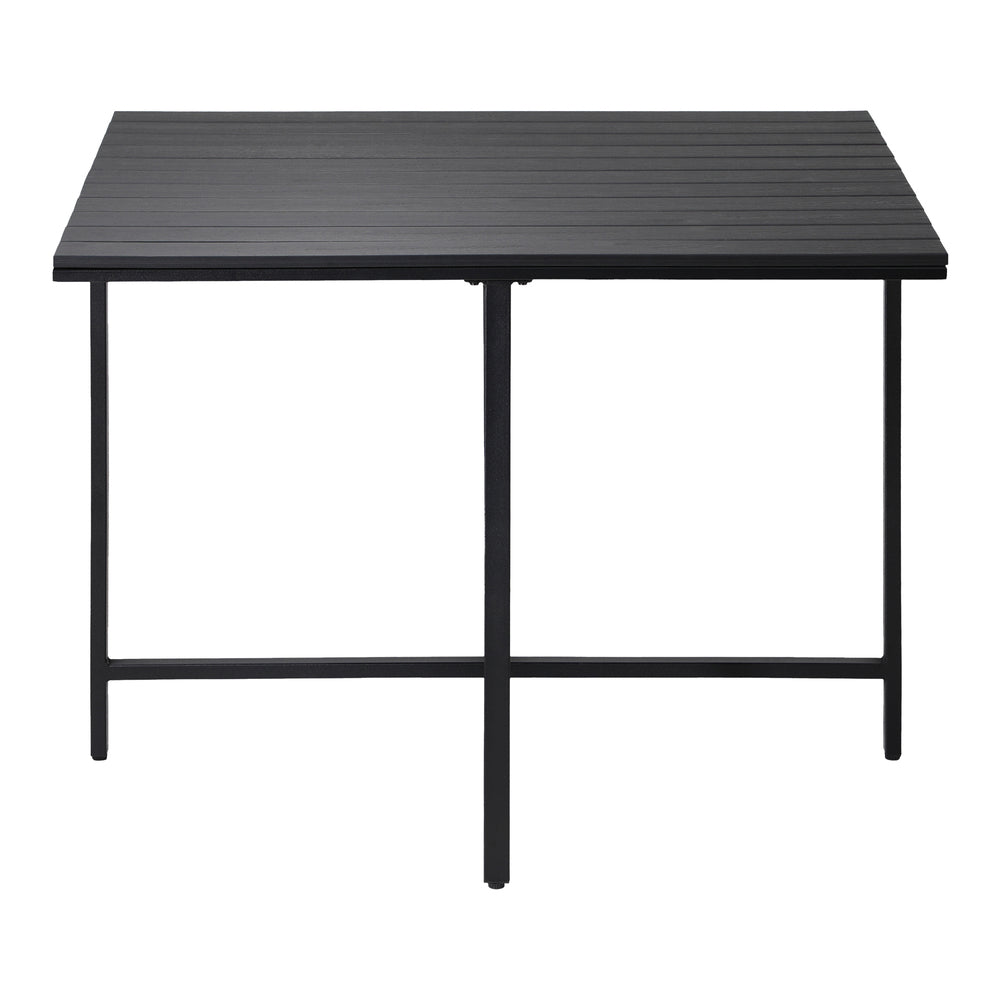 Livsip Outdoor Dining Table Black Wood-Plastic