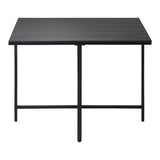 Livsip Outdoor Dining Table Black Wood-Plastic - Top-Down View