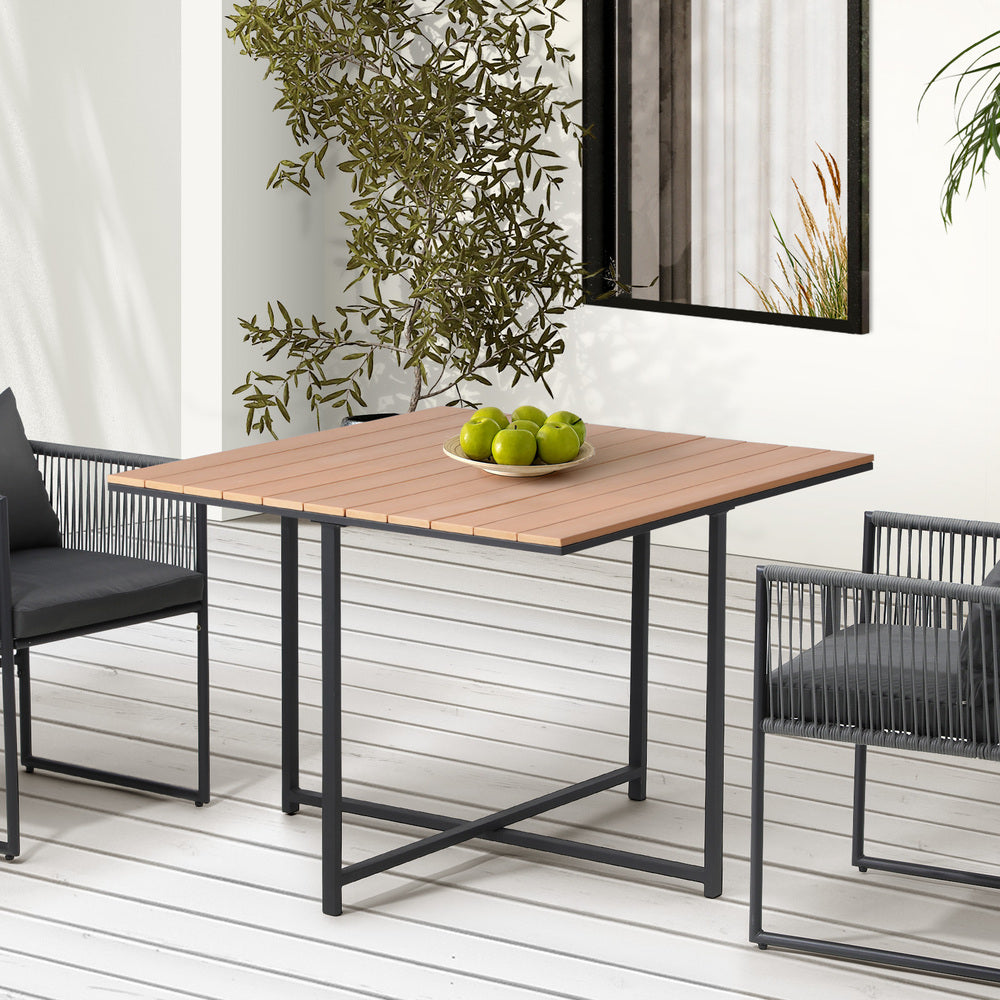 Livsip Outdoor Dining Table Lounge Setting Wood-Plastic