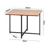 Livsip Outdoor Dining Table Lounge Setting Wood-Plastic