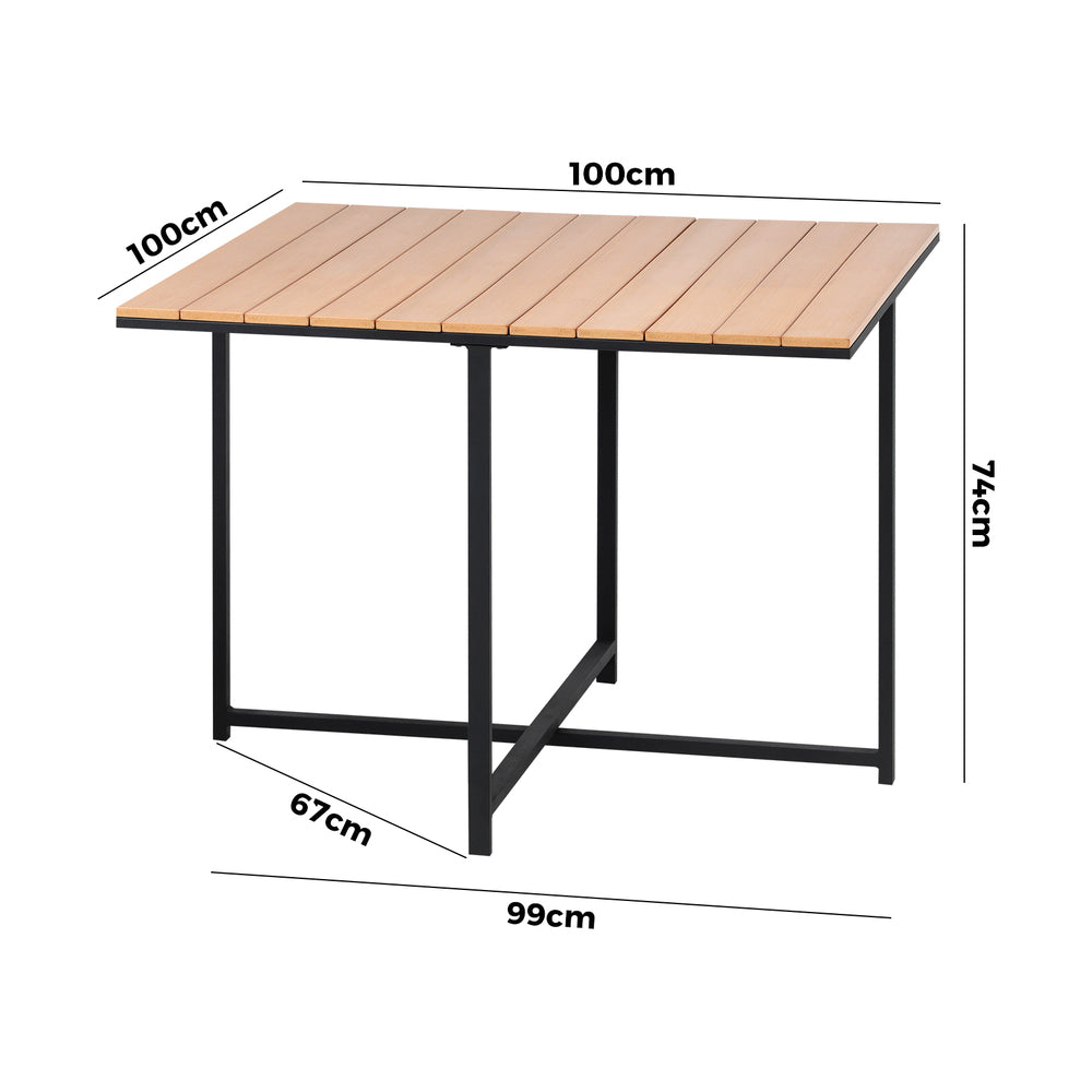 Livsip Outdoor Dining Table Lounge Setting Wood-Plastic