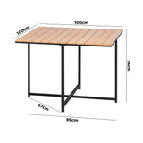 Livsip Outdoor Dining Table Lounge Setting Wood-Plastic - Side View