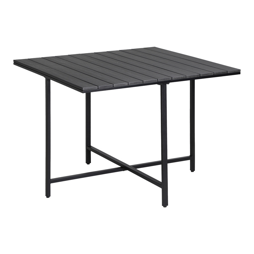 Livsip 5PCS Outdoor Dining Set Black Table and Rattan Chairs