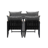 Livsip Outdoor Dining Set Black Table 4 Seater - Extra Image