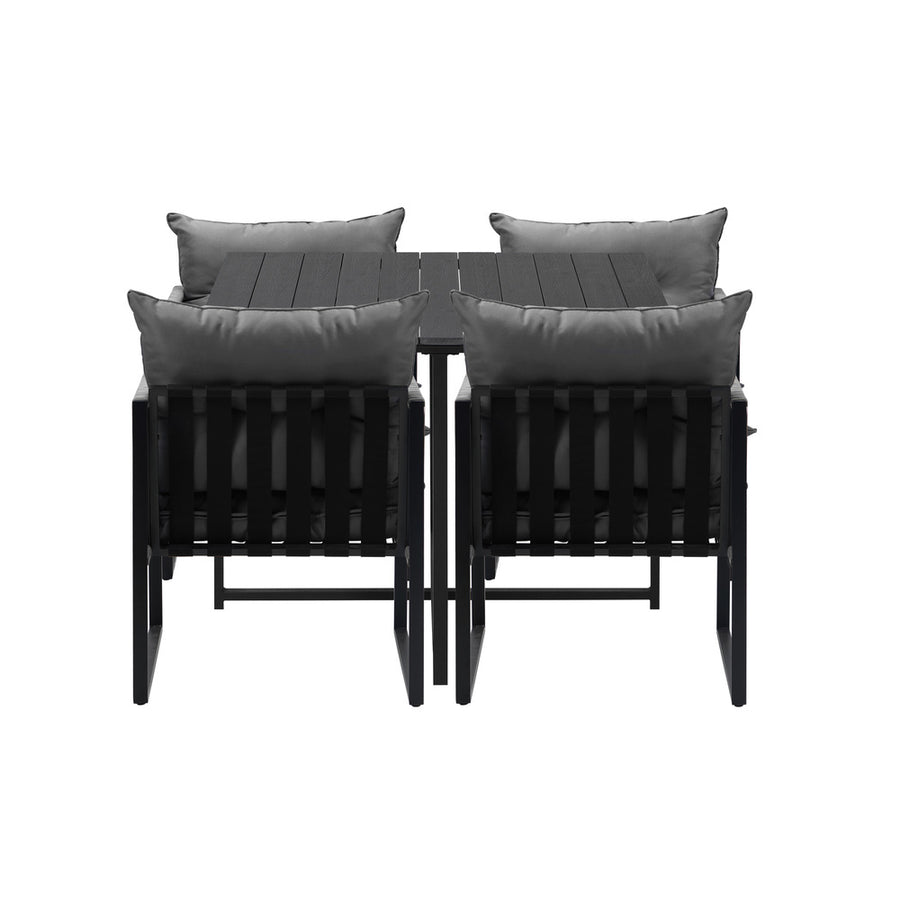 Livsip 5PCS Outdoor Dining Set Garden Table Sofa Chairs with Cushions, image 9