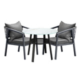 Livsip 3PCS Outdoor Dining Set Table Lounge Chair