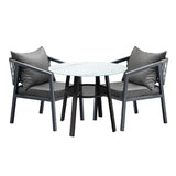 Livsip 3PCS Outdoor Dining Set Table Lounge Chair
