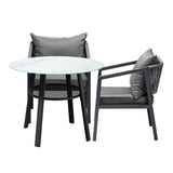 Livsip 3PCS Outdoor Dining Set Table Lounge Chair - Side View