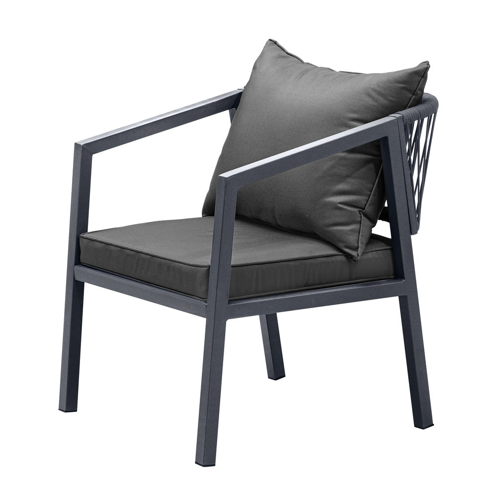 Livsip 3PCS Outdoor Dining Set Table Lounge Chair