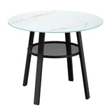 Livsip 3PCS Outdoor Dining Set Table Lounge Chair - Close-Up Angle