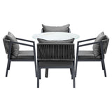 Livsip 5PCS Outdoor Dining Set Table Lounge Chair