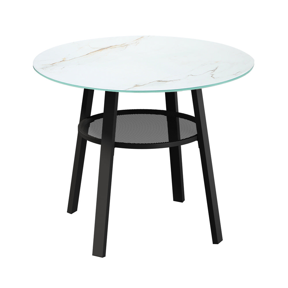 Livsip Outdoor Dining Set 3PC Lounge Setting Table Storage Shelf