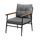 Livsip Outdoor Dining Set 3PC Lounge Setting Table Storage Shelf - Top-Down View