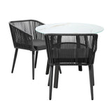 Livsip 3PCS Outdoor Dining Set Marble-style Table