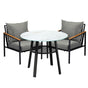 Livsip Outdoor Dining Setting Table Sofa Chairs 3PCS