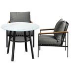 Livsip Outdoor Dining Setting Table Sofa Chairs 3PCS