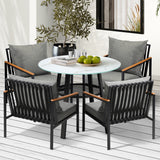 Livsip Outdoor Dining Setting Table Sofa Chairs 5PCS