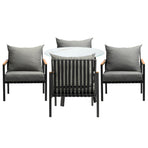 Livsip Outdoor Dining Setting Table Sofa Chairs 5PCS