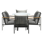 Livsip Outdoor Dining Setting Table Sofa Chairs 5PCS
