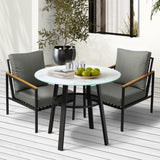 Livsip 3PCS Outdoor Dining Setting Patio Bistro Set - 45-Degree Angle
