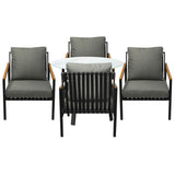 Livsip 5PCS Outdoor Dining Setting Patio Bistro Set - Top-Down View