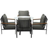 Livsip 5PCS Outdoor Dining Setting Patio Bistro Set - Front View