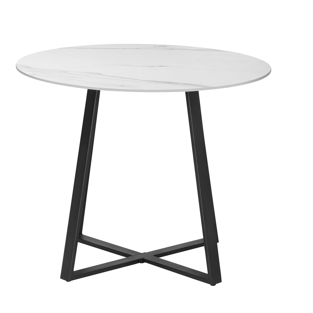 Livsip 90cm Outdoor Dining Sintered Stone Table Black