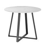 Livsip 90cm Outdoor Dining Sintered Stone Table Black